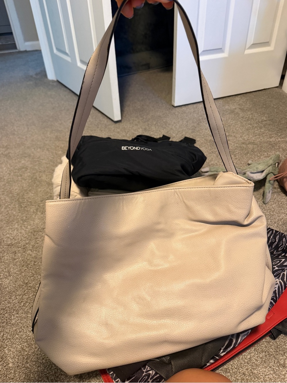 Classic Cream Shoulder Tote Bag